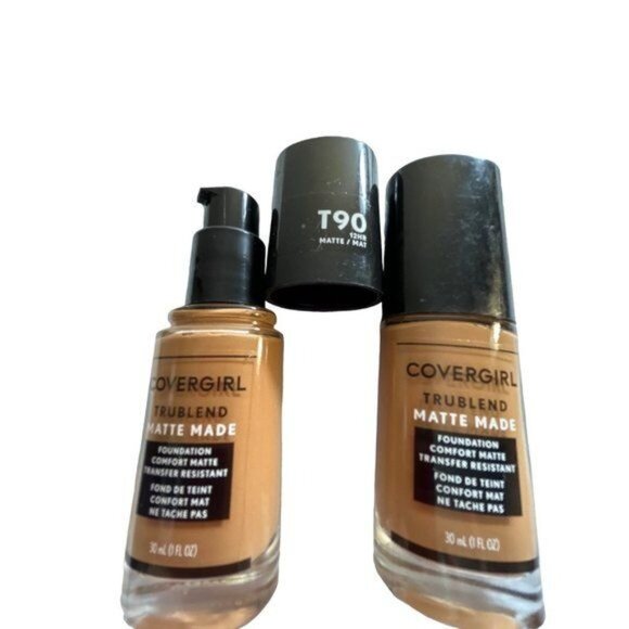 Covergirl Trublend Foundation 12 Hour Matte/Mat 1oz Tawny Fauve T90 Lot 2 New - Picture 3 of 3